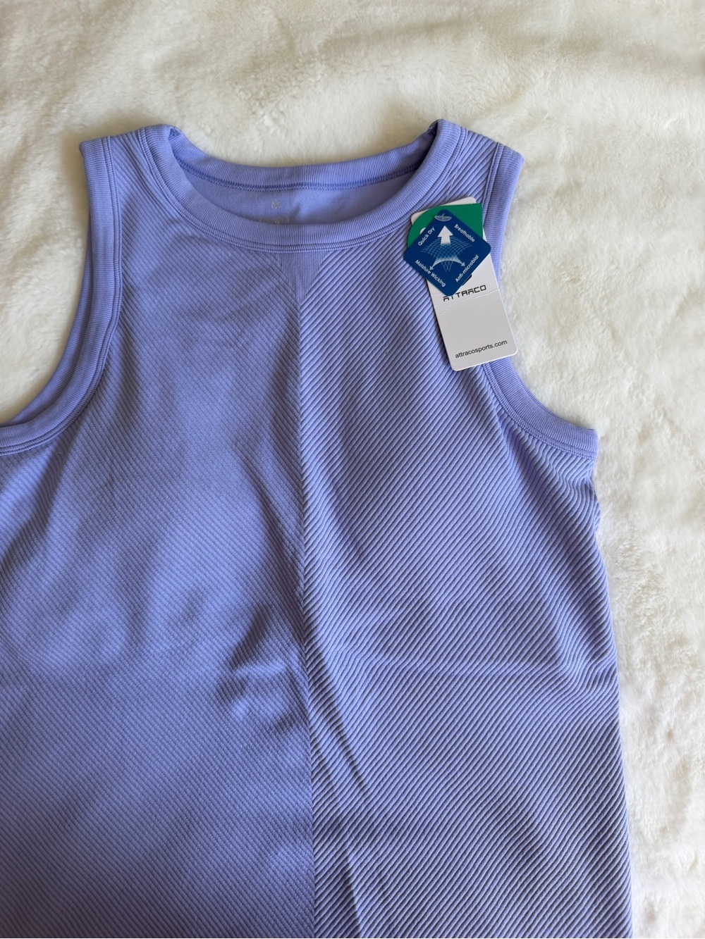 Attraco High Neck Tank Top Purple Size Medium NWT - Picture 2 of 10
